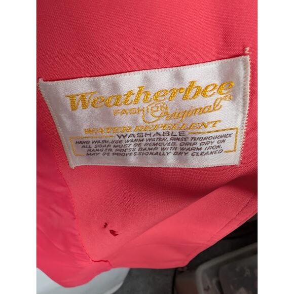 Vintage Twee Retro indiepop vibrant bold Pink Lined Peacoat size 8-10 timeless - Picture 11 of 11